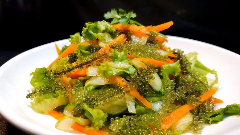 Công thức Salad rong nho giảm cân hiệu quả
